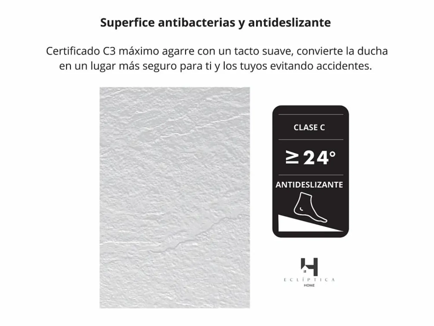 Clearance Plato de ducha 80x160 cm resina antideslizante | Carga mineral, textura piedra, | Incluye válvula y rejilla Blanco