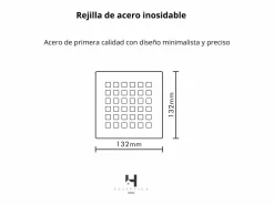 Discount Plato Ducha Resina TITAN- Antideslizante Extraplano Ultraligero Textura pizarra Color 90X140 CM-Valvula+Rejilla Inox Plato De Ducha