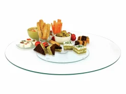Best The Home Deco Factory Plato giratorio de cristal de 45 cm Transparente