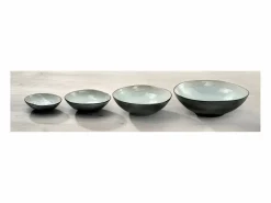 Best MEDARD DE NOBLAT Plato ovalado de gran tamaño Shadow Nacre 35,5 x 14 cm (x2) Marru00f3n