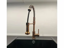 Essebagno Plimo Mezclador para fregadero con ducha móvil, cobre cepillado