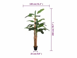 Plátano artificial 22 hojas 200 cm