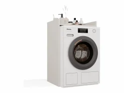 New POLA NP - Mueble de baño para lavadora + Estante de baño - 64x50x97,5 cm - Cachemira Mueble Para Lavadora