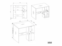 Best POLA NP 1D - Armario para lavadora de baño con puertas 2 estantes - 95x64x88,5 cm - Mueble Para Lavadora