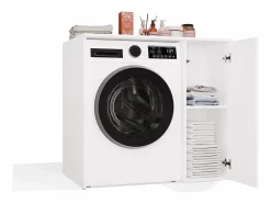 Best POLA NP 1D - Armario para lavadora de baño con puertas 2 estantes - 95x64x88,5 cm - Mueble Para Lavadora