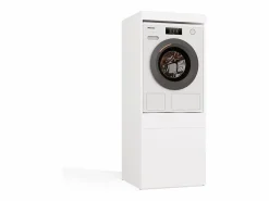 Online POLA TWIN 1S - Mueble de baño para lavadora y secadora, mueble con cajón - 64x64x162 cm - Mueble Para Lavadora