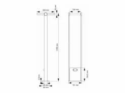 Hot POPA - Foco solar de 100 cm y 4000 K para jardín Beneito Faure Blanco