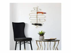 Sale Porta Botellas VKH326, Oro, 53x13x72 cm, Kendra Home Dorado