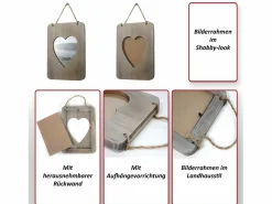 MCW Portarretratos de aspecto desgastado Kranj Gris