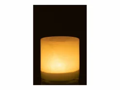 Discount Portavelas de vidrio menta de 12x12x12 cm Portavelas Y Vela