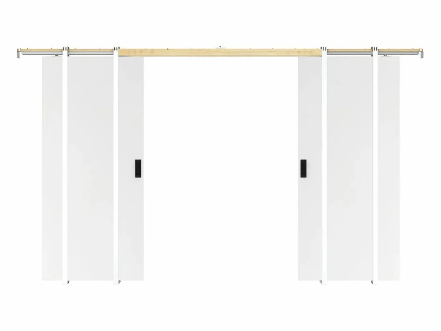 Outlet Porte doble empotrable - 2 x Alt. 205 x L83 cm MDF + PVC - VARIN II Puerta Corredera