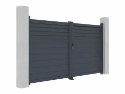 Best Portón aluminio persiana - Ancho 305 x Alt. 166 cm - Antracita - VIAZO Portón