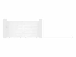 Best EXPERTLAND Portón corredero aluminio Ancho 374 x Alt. 180 cm NAZARIO Blanco