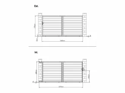 Hot EXPERTLAND Portón corredero de aluminio antracita Ancho 374 x Alt. 180 cm - NAZARIO Gris antracita