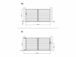Clearance EXPERTLAND Portón corredero de aluminio con calado antracita - Ancho 350 x Alt. 176 cm - PRIMO Gris antracita