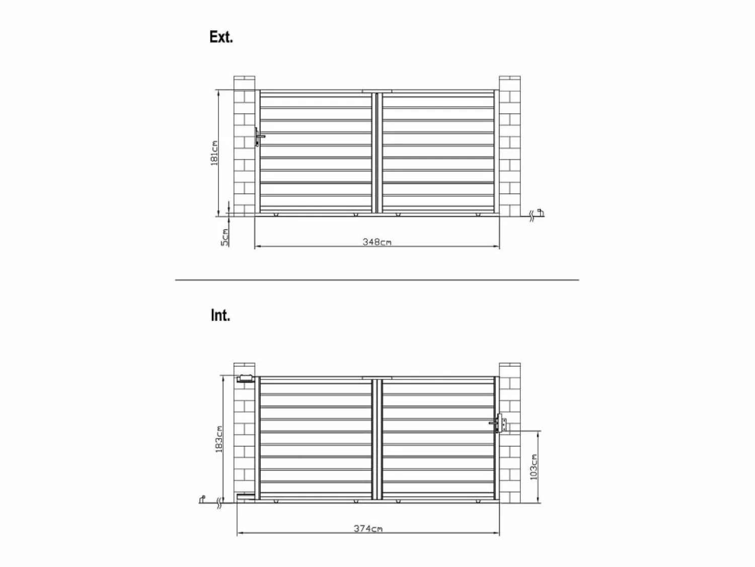 Online EXPERTLAND Portón corredero motorizado de aluminio color antracita PRIMO - Ancho 350 x Alt. 176 cm Gris antracita