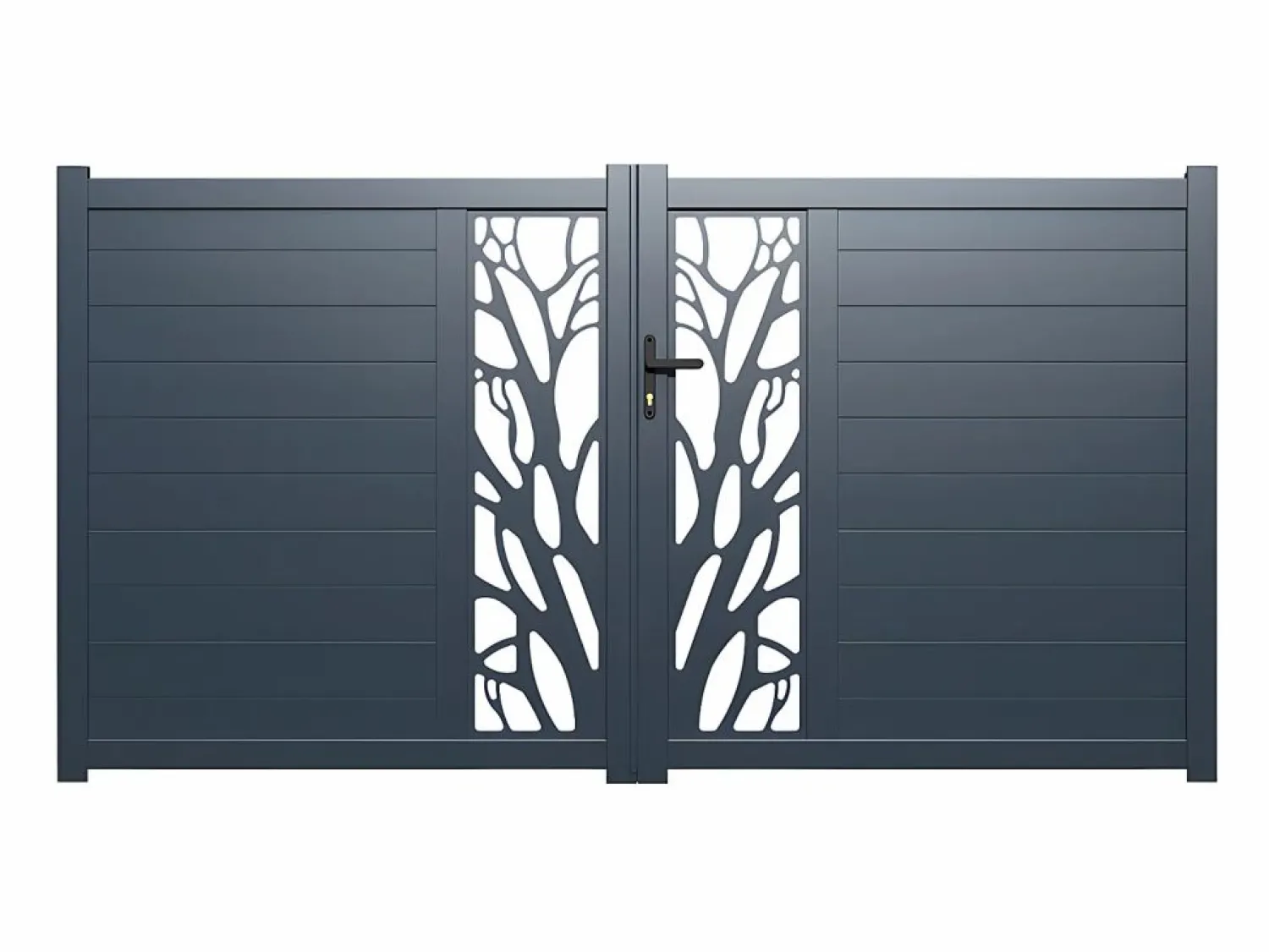 Clearance Portón de aluminio Ancho 350 x Alt. 164 cm antracita LABRIT II Portón