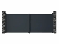 Portón de aluminio color antracita Ancho 392 x Alt. 158 cm NAZARIO Portón