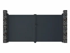 Sale Portón de aluminio color antracita Ancho 350 x Alt. 173 cm NAZARIO Portón