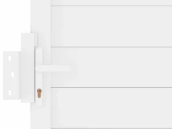 EXPERTLAND Portón eléctrico corredero de aluminio Ancho 374 x Alt. 180 cm NAZARIO Blanco