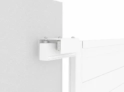 EXPERTLAND Portón eléctrico corredero de aluminio Ancho 374 x Alt. 180 cm NAZARIO Blanco