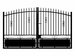 Discount EXPERTLAND Portón eléctrico de aluminio - Ancho 367 x Alt. 183 cm NERBIS Negro