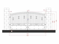 Discount EXPERTLAND Portón eléctrico de aluminio - Ancho 367 x Alt. 183 cm NERBIS Negro