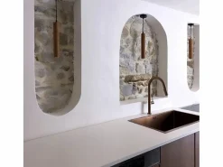 Discount Essebagno Portofino Mezclador de lavabo con teleducha extraíble en cobre cepillado Cobrizo