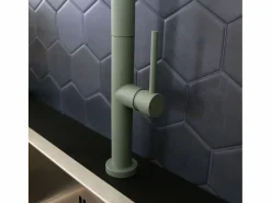Essebagno Portofino Mezclador de lavabo con teleducha extraíble gris verdoso