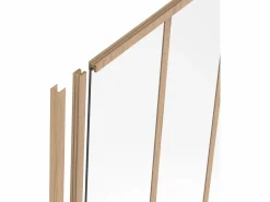 Vente-unique Poste de acabado de aluminio termo lacado para cristalera Alt. 105 cm Natural claro BAYVIEW