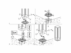 Poste para Jardín - Poste LED para Fijar al Suelo - Luz Nocturna Cálida 3000K 230V 15W 1590lm Azafrán - Corten