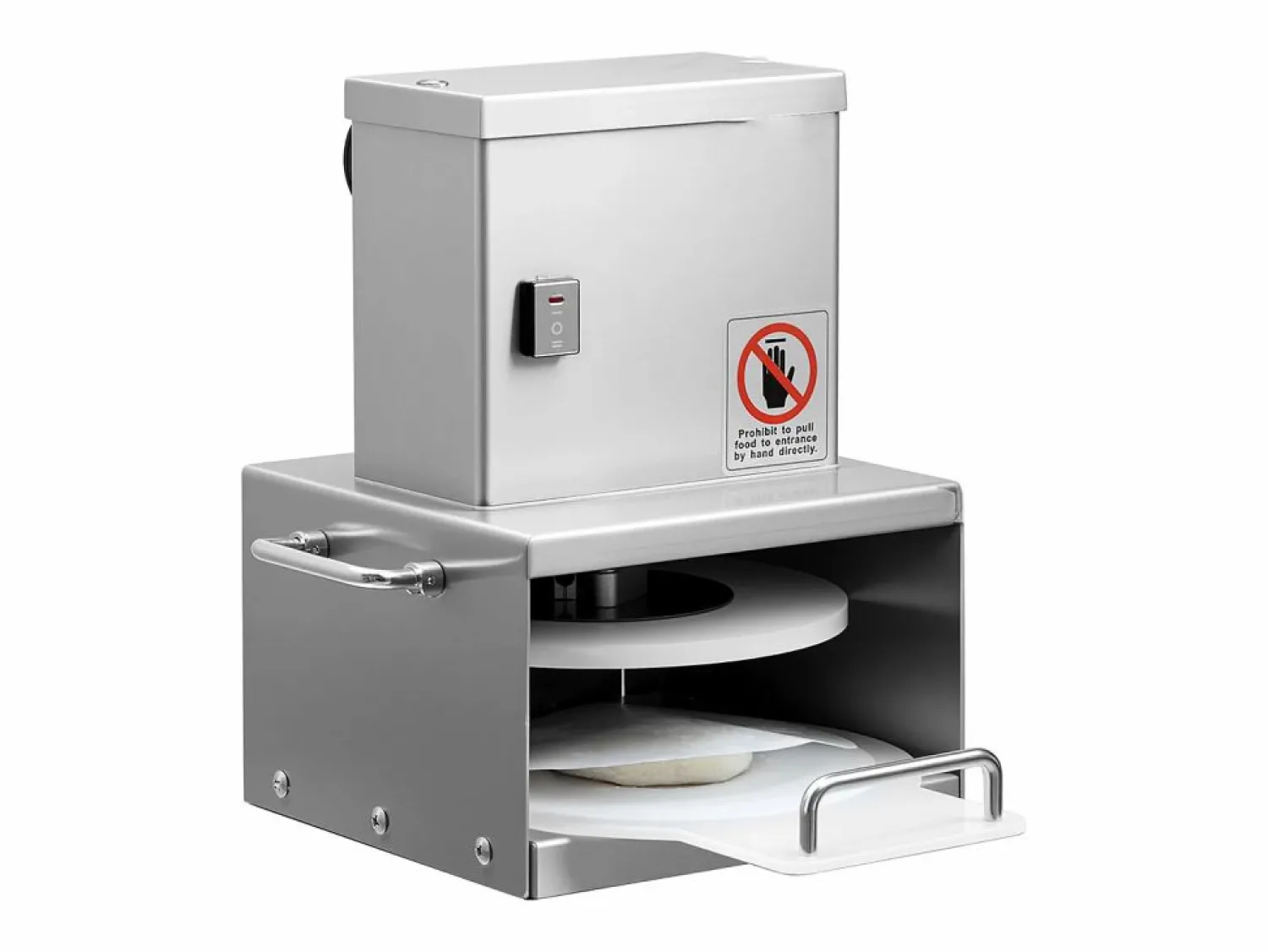 Discount Prensa para Masa SucceBuy Eléctrica, Placa 15 cm, Prensa para Pizza de Acero Inoxidable, Formadora de Pizza Comercial de Grosor Ajustable, para Cafés Plateado