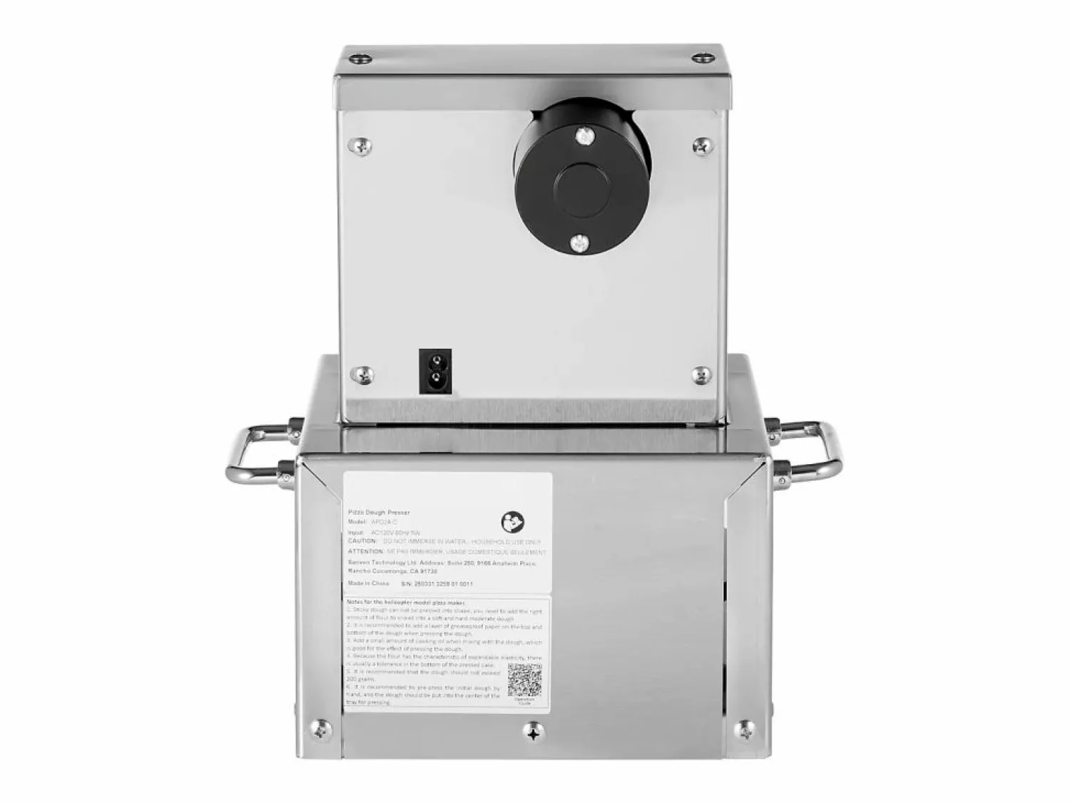 Discount Prensa para Masa SucceBuy Eléctrica, Placa 15 cm, Prensa para Pizza de Acero Inoxidable, Formadora de Pizza Comercial de Grosor Ajustable, para Cafés Plateado