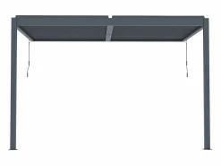 Online Pérgola adosada bioclimática de aluminio con láminas orientables 11,85 m², MANDELLO Pérgola