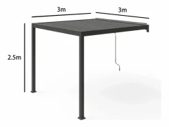 Concept-Usine Pérgola adosada bioclimática 3x3 m AGADIR