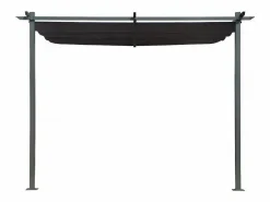 Clearance Habitat et jardin Pérgola adosada con techo retráctil - 3 x 3 m - Gris antracita