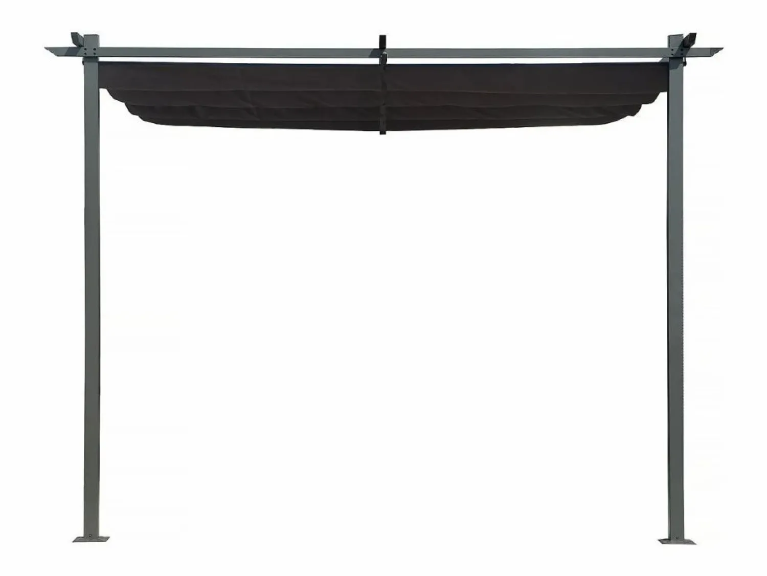 Clearance Habitat et jardin Pérgola adosada con techo retráctil - 3 x 3 m - Gris antracita