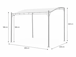 Sweeek Pérgola adosada de acero, 3x2.5m pardo