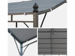 Sweeek Pérgola adosada de acero, 3x2.5m
