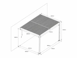 Discount Pérgola adosada de aluminio con lamas orientables 12 m² - SERADO Pérgola