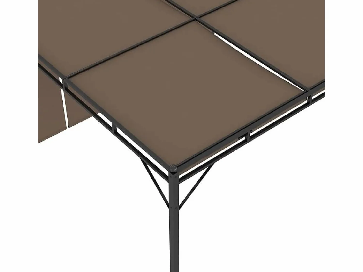 Online Pérgola Amapola techo corredizo + cortina lateral taupe 225x300x300 cm Cenador Y Quiosco