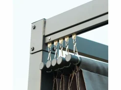 Online Pérgola autoportante en metal 298 x 213 x 221 cm, con techo abatible - lona corrediza - Pérgola