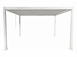 Discount Pérgola bioclimática autoportante con lamas orientables - 12 m² - blanca - AMALFI Pérgola