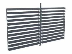 Best EXPERTLAND Pérgola bioclimática autoportante en aluminio 12 m² antracita con celosía - AMADORA Gris antracita