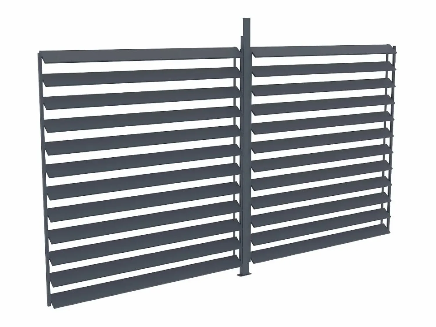 Best EXPERTLAND Pérgola bioclimática autoportante en aluminio 12 m² antracita con celosía - AMADORA Gris antracita