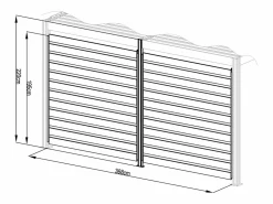 Best EXPERTLAND Pérgola bioclimática autoportante en aluminio 12 m² antracita con celosía - AMADORA Gris antracita