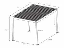 Vente-unique Pérgola bioclimática aurtante con lamas orientables - 12 m² - - AMALFI