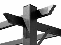 New Pérgola Bioclimática Autoportante 3x4 m – Techo de Tela Retráctil de Aluminio – Toldo Ajustable para Terraza, Resistente a UV e Impermeable para Jardín Gris