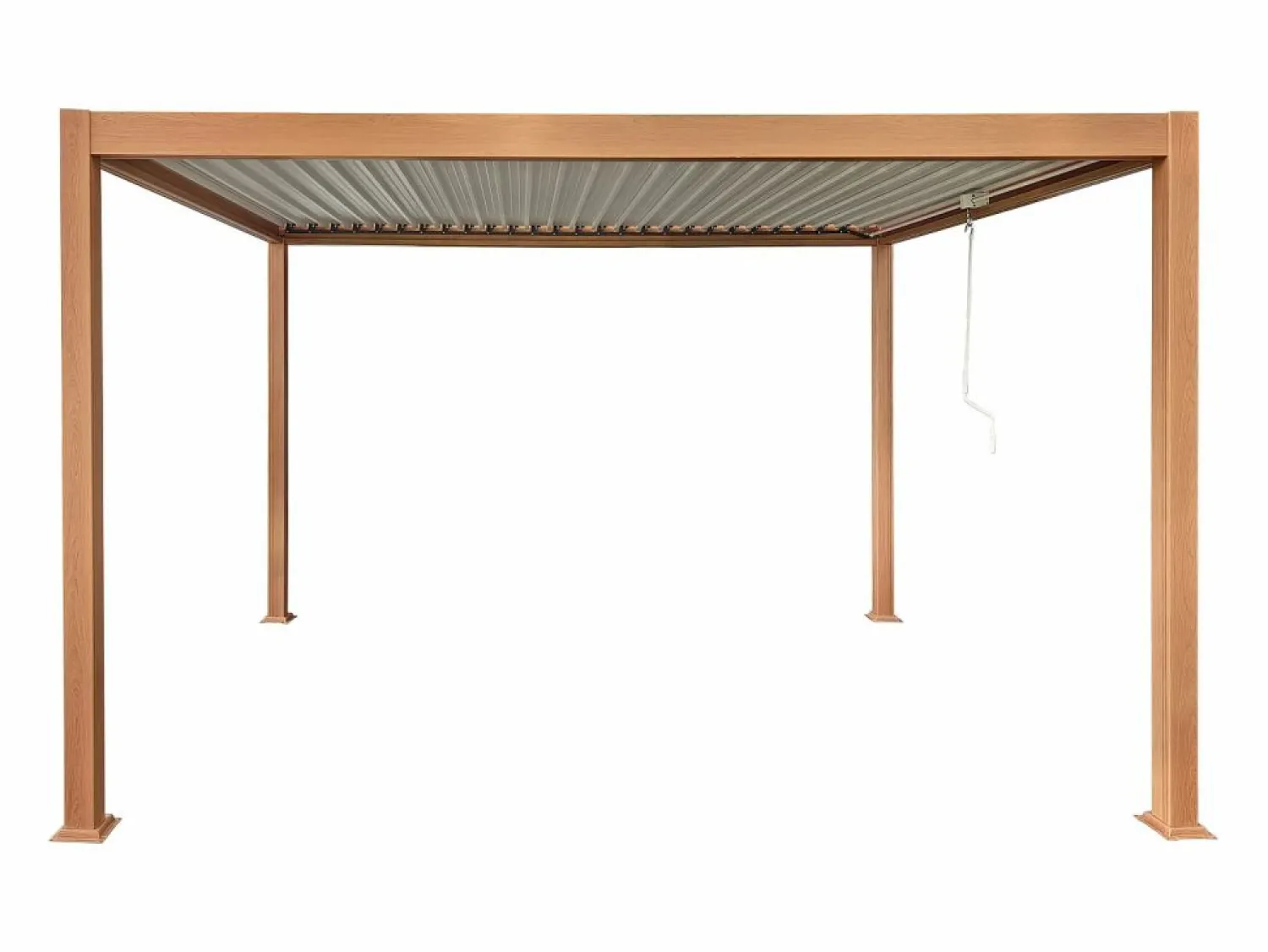 Clearance Pérgola bioclimática autoportante, lamas orientables - 12 m² - color natural - AMALFI Pérgola