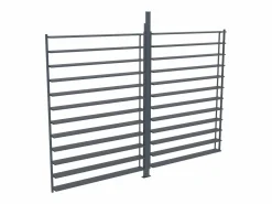 EXPERTLAND Pérgola bioclimática autoportante en aluminio 12 m² antracita con celosía - AMADORA